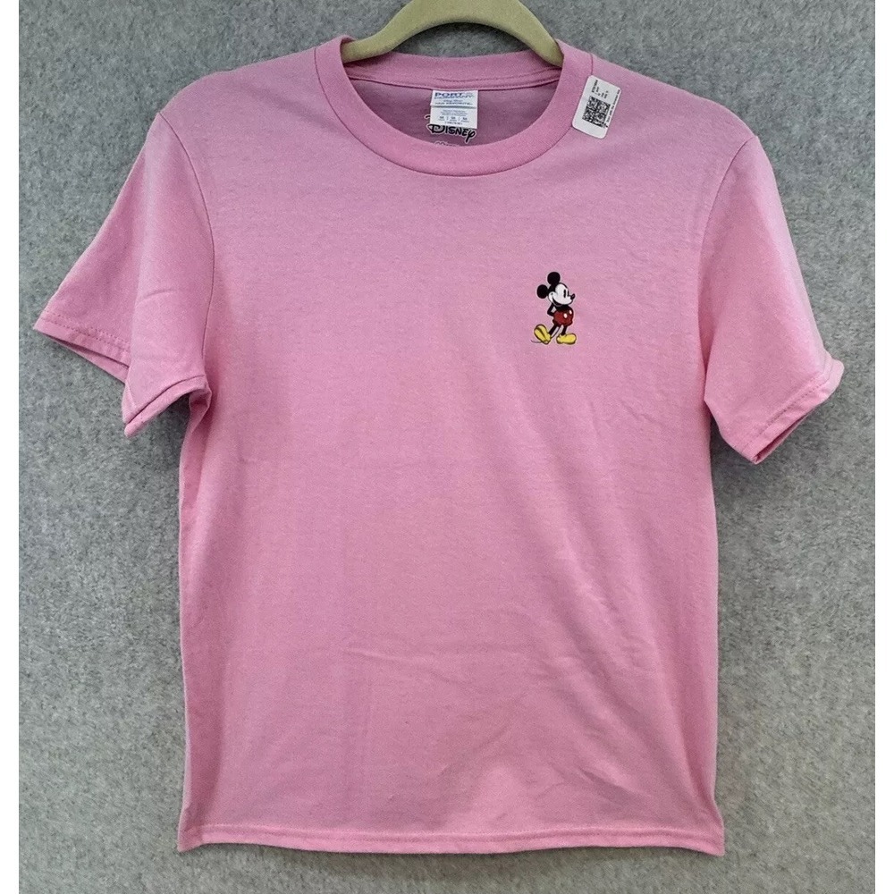 Disney Mickey Mouse T-Shirt Youth Medium Pink Girls‎ Crew Neck
